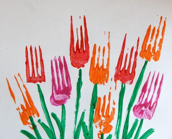 Tableau avec une fourchette pour travailler la pression 