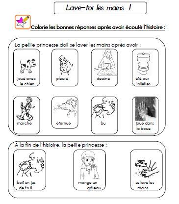 Les questions pour la vid&eacute;o du livre " Lave-toi les mains! Petite princesse"