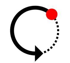 Sens du rond pour  repasser sur les empreintes dans le sens de l'&eacute;criture